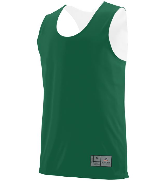 Augusta Sportswear Fully Reversible Wick Moisture Youth Tank Top 149- dark Green-white