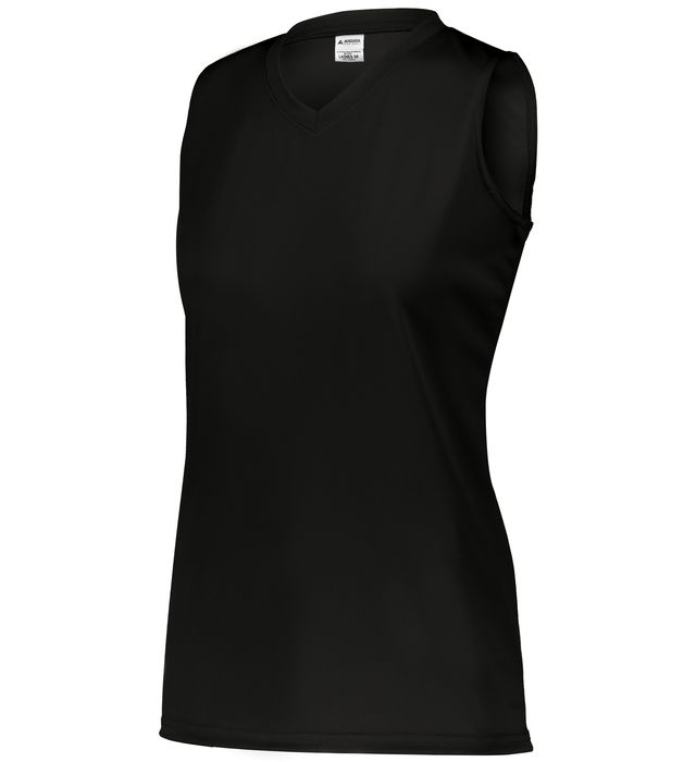 augusta-sportswear-girls-attain-wicking-sleeveless-v-neck-collar-jersey-black