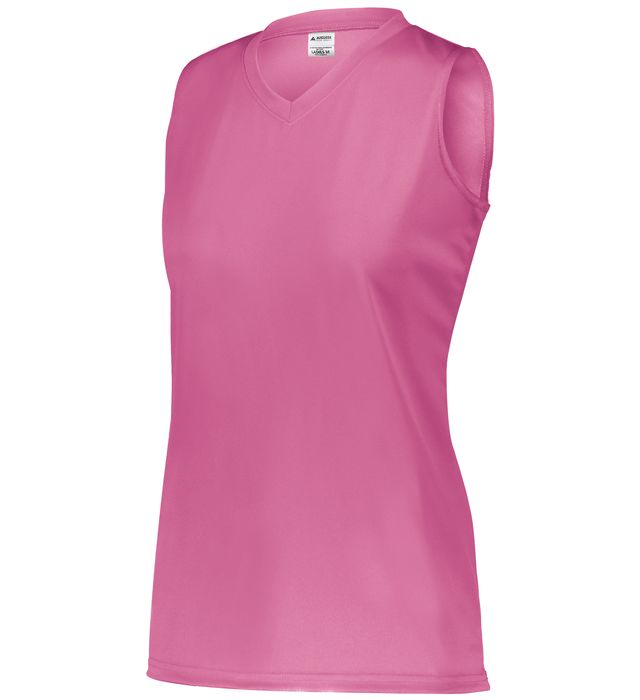 augusta-sportswear-girls-attain-wicking-sleeveless-v-neck-collar-jersey-electric pink