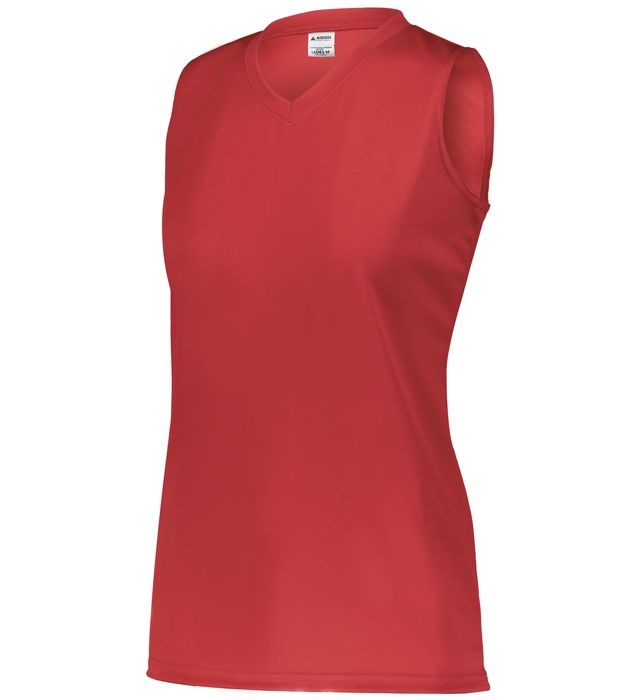 augusta-sportswear-girls-attain-wicking-sleeveless-v-neck-collar-jersey-red