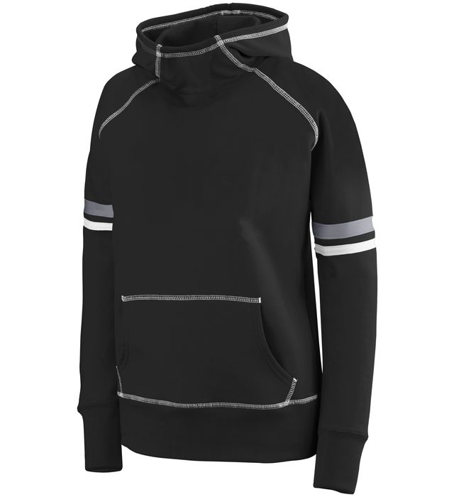 augusta-sportswear-girls-spry-hoodie-black-white-graphite