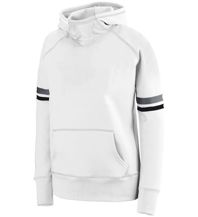 Augusta Sportswear Girls Spry Hoodie Polyester Blend 5441 White/Black/Graphite
