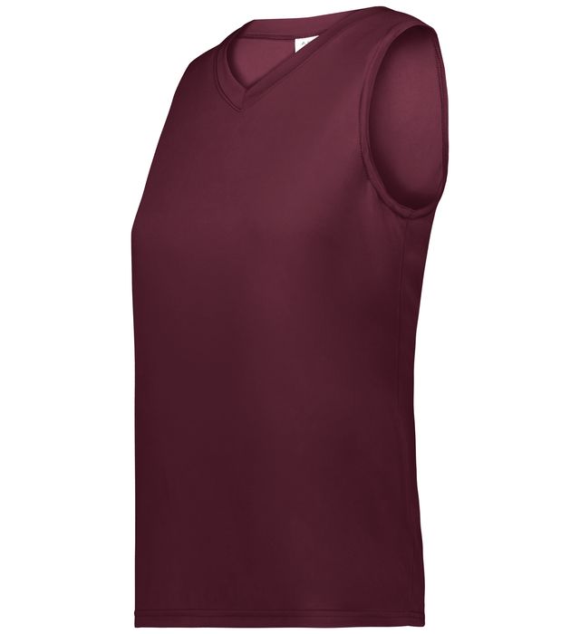 augusta-sportswear-ladies-attain-wicking-sleeveless-v-neck-collar-jersey-maroon-hlw