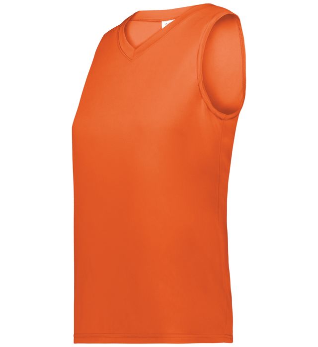 augusta-sportswear-ladies-attain-wicking-sleeveless-v-neck-collar-jersey-orange