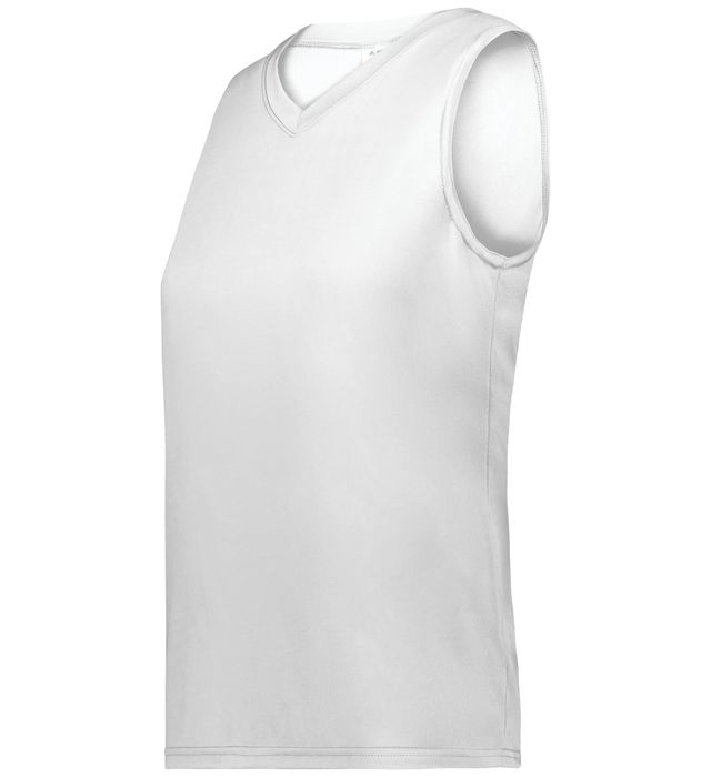 augusta-sportswear-ladies-attain-wicking-sleeveless-v-neck-collar-jersey-white