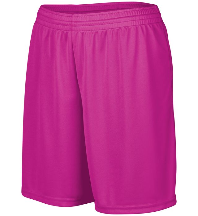Augusta Sportswear Ladies Fit 7-inch Inseam Wicking Knit Octane Short 1423-power-pink