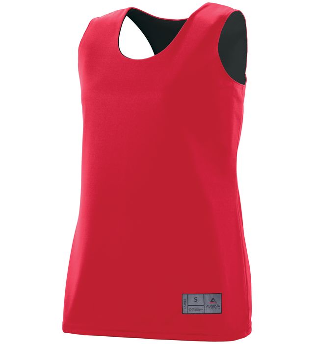 Augusta Sportswear Ladies’ Fit Fully Reversible Wicking Tank Top -red-black