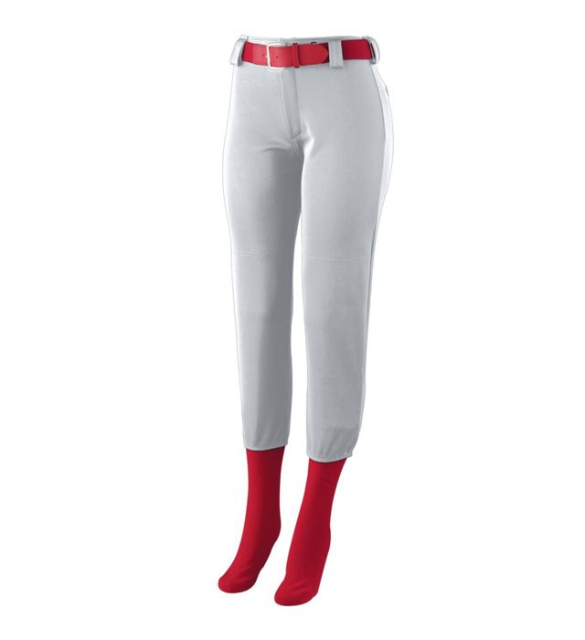 Augusta Sportswear Ladie’s Fit Low Rise Elastic Waistband Homerun Softball Pant -silver-gray