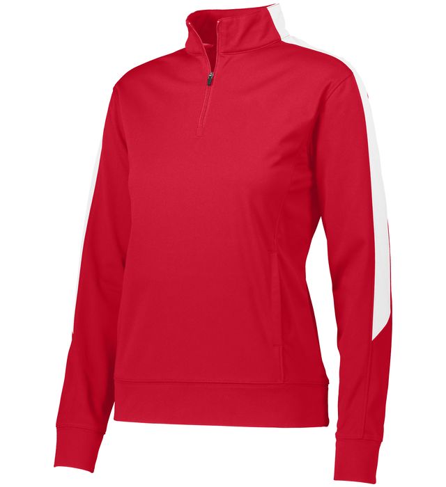 augusta-sportswear-ladies-medalist-2-0-quarter-zip-pullover-red-white