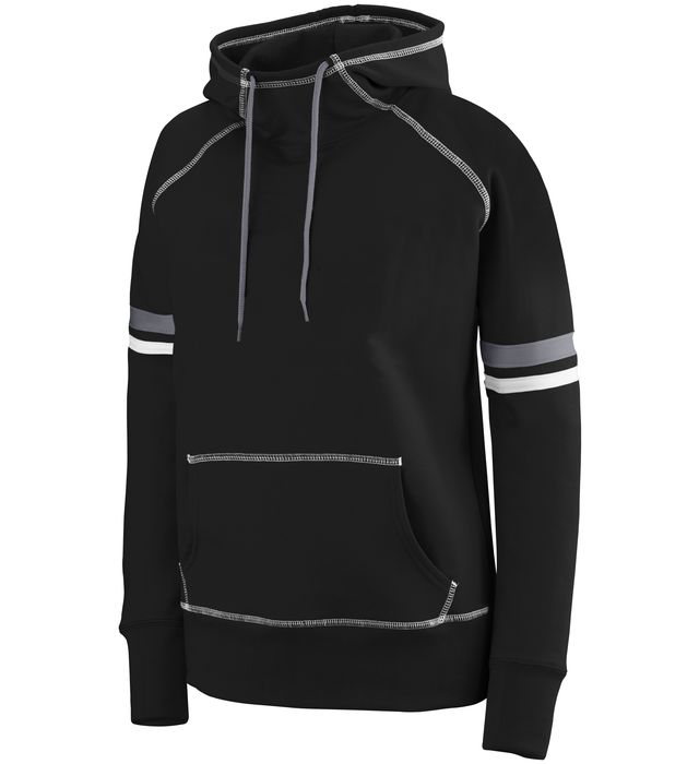 Augusta Sportswear Ladies Spry Hoodie Polyester Blend 5440 Black/White/Graphite