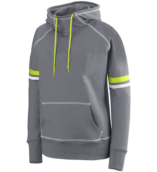 Augusta Sportswear Ladies Spry Hoodie Polyester Blend 5440 Graphite/White/Lime