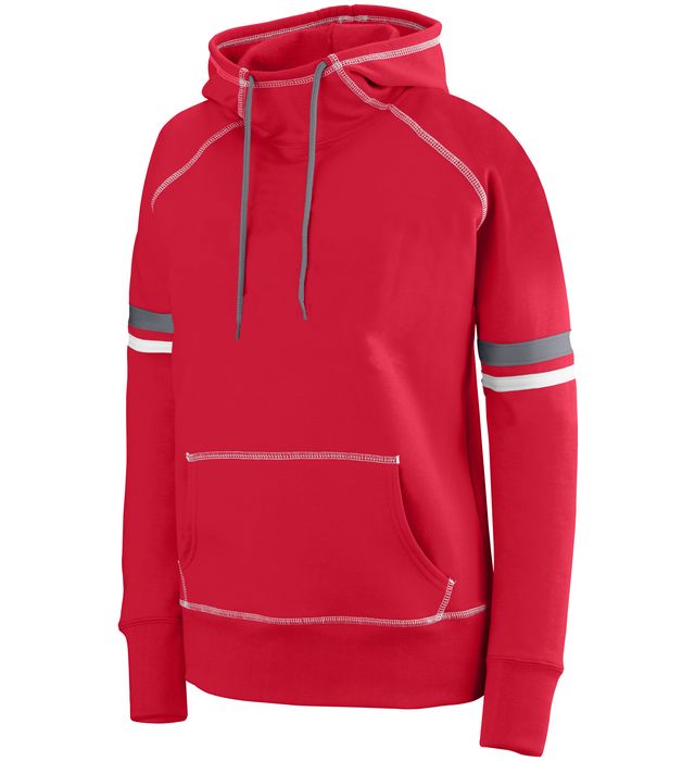 Augusta Sportswear Ladies Spry Hoodie Polyester Blend 5440 Red/White/Graphite