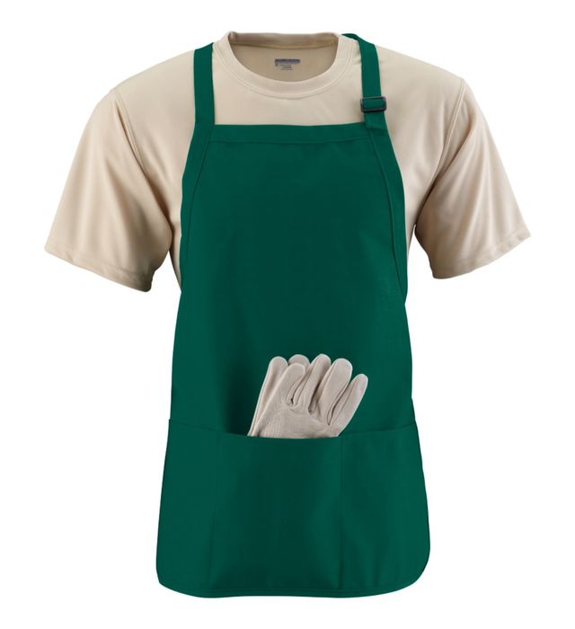 augusta-sportswear-one-size-medium-length-apron-with-triple-divided-pouch-pocket-dark green