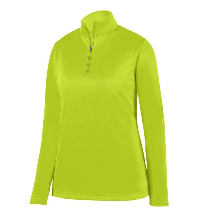 augusta-sportswear-quarter-zip-ladies-wicking-fleece-pullover-lime