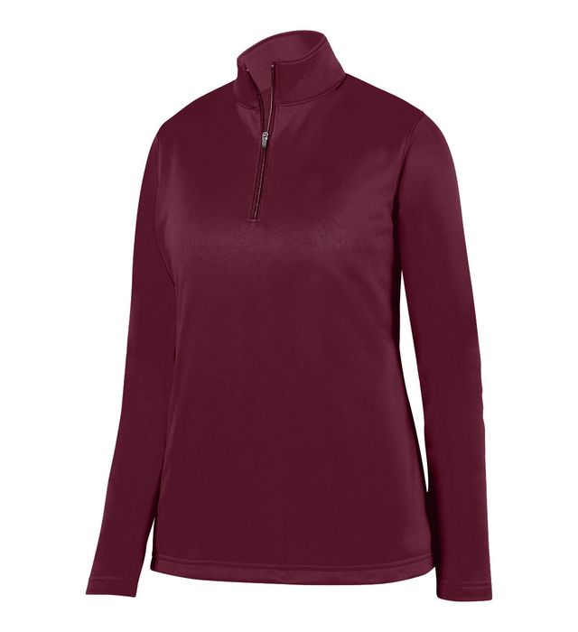 Augusta Sportswear Quarter Zip Ladies Wicking Fleece Pullover Polyester 5509 Maroon
