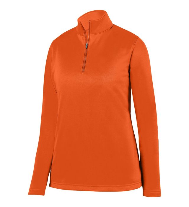 augusta-sportswear-quarter-zip-ladies-wicking-fleece-pullover-orange