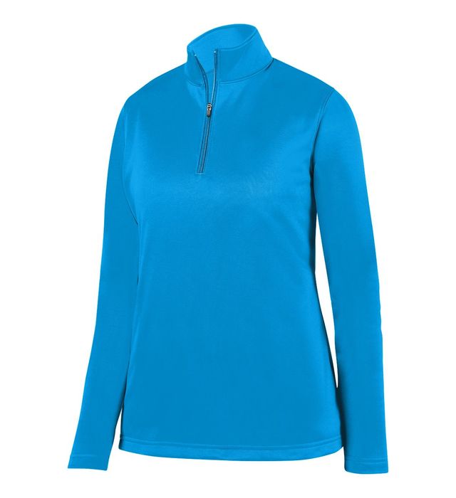Augusta Sportswear Quarter Zip Ladies Wicking Fleece Pullover Polyester 5509 Power Blue
