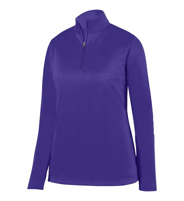 augusta-sportswear-quarter-zip-ladies-wicking-fleece-pullover-purple