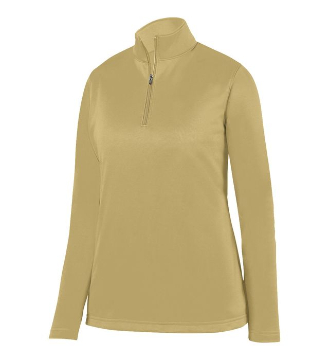 augusta-sportswear-quarter-zip-ladies-wicking-fleece-pullover-vegas gold