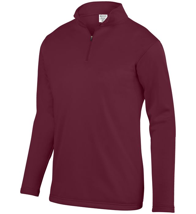 augusta-sportswear-quarter-zip-wicking-fleece-pullover-maroon