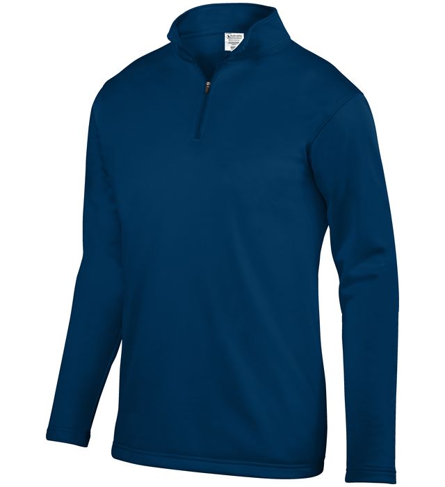 augusta-sportswear-quarter-zip-wicking-fleece-pullover-navy