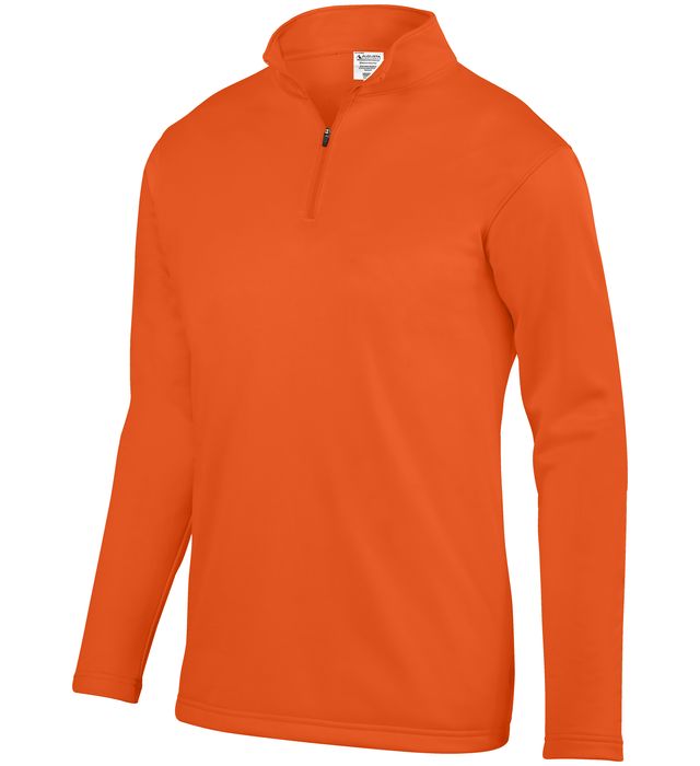 augusta-sportswear-quarter-zip-wicking-fleece-pullover-orange