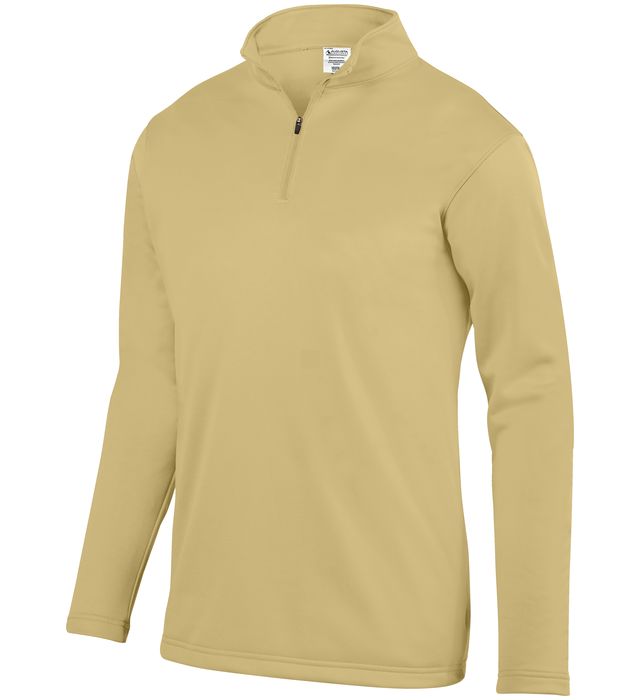 Augusta Sportswear Quarter Zip Wicking Fleece Pullover Polyester 5507 Vegas Gold
