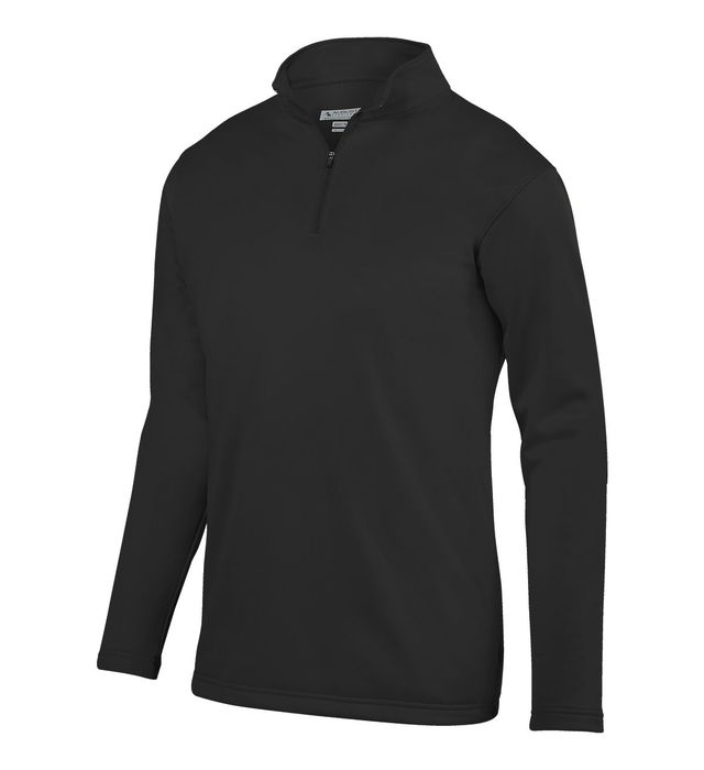 augusta-sportswear-quarter-zip-youth-wicking-fleece-pullover-black