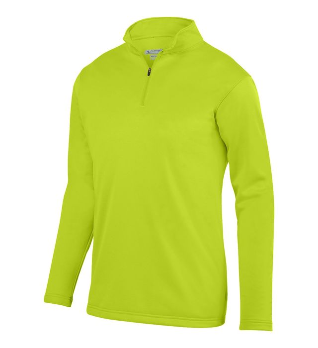 Augusta Sportswear Quarter Zip Youth Wicking Fleece Pullover Polyester 5508 Lime