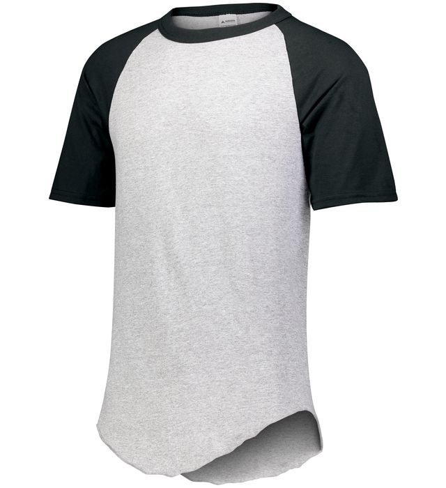 augusta-sportswear-youth-short-sleeve-baseball-jersey-crew-neck-athletic heather-black
