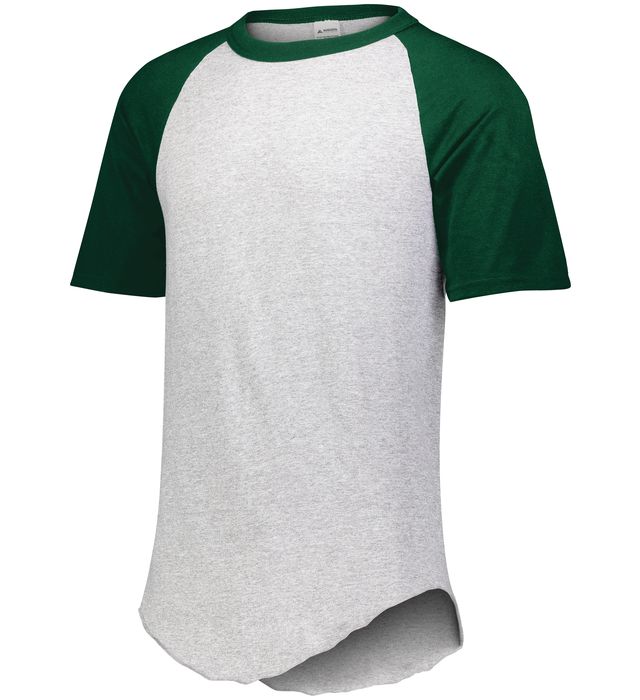 augusta-sportswear-youth-short-sleeve-baseball-jersey-crew-neck-athletic heather-dark green