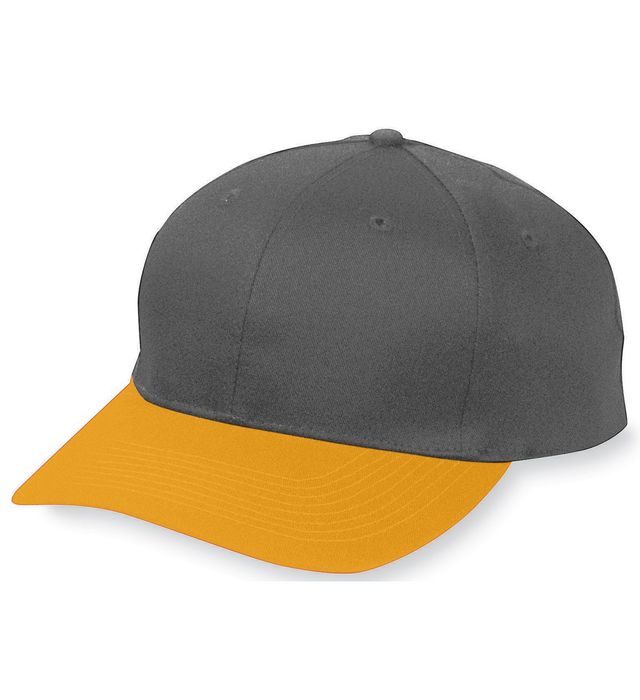 augusta-sportswear-youth-six-panel-cotton-twill-low-profile-cap-black-gold