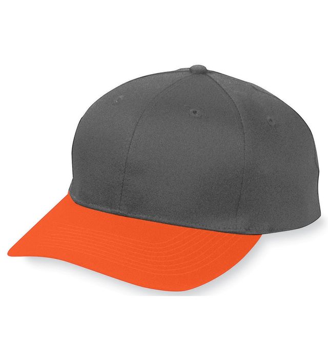 Augusta Sportswear Youth Six-Panel Cotton Twill Low-Profile Cap 6206 Black/Orange