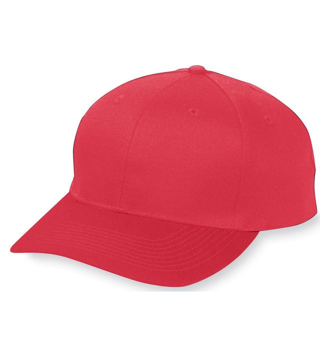 Augusta Sportswear Youth Six-Panel Cotton Twill Low-Profile Cap 6206 Red