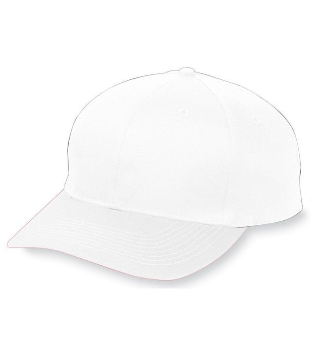 Augusta Sportswear Youth Six-Panel Cotton Twill Low-Profile Cap 6206 White
