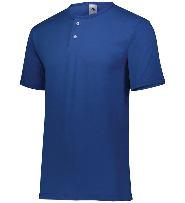 Augusta Sportswear Youth Two-Button Baseball Jersey Polyester Blend 581 Royal