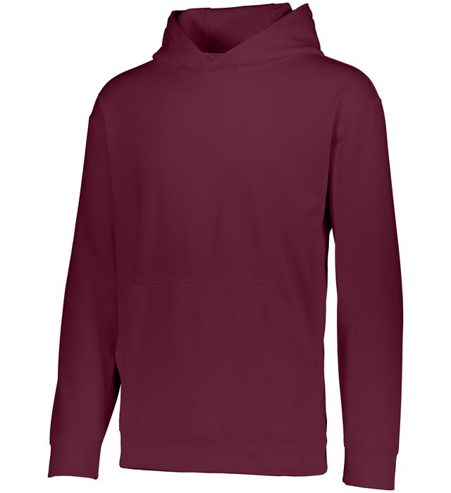 augusta-sportswear-youth-wicking-fleece-hoodie-maroon