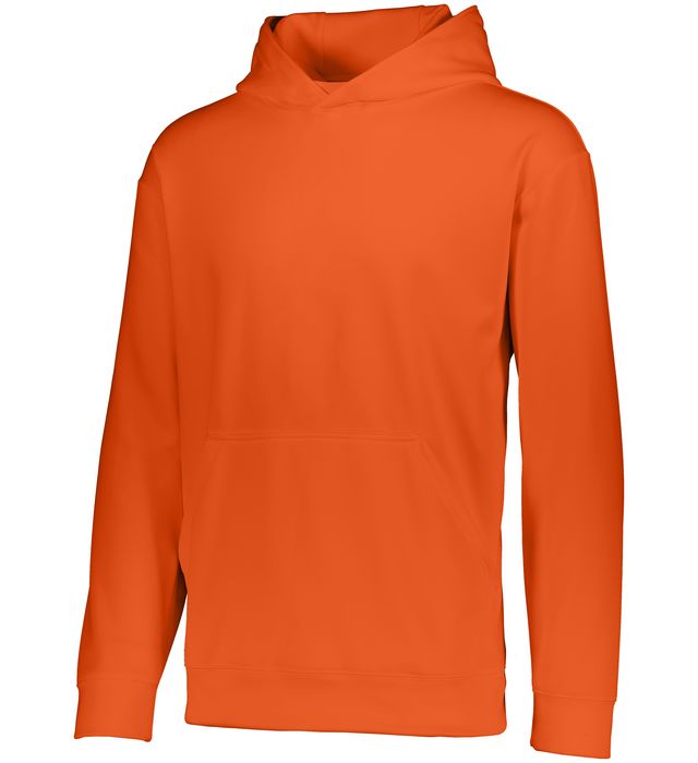 Augusta Sportswear Youth Wicking Fleece Hoodie Polyester 5506 Orange