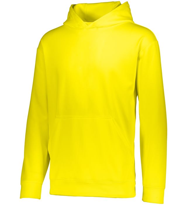 Augusta Sportswear Youth Wicking Fleece Hoodie Polyester 5506 Power Yellow