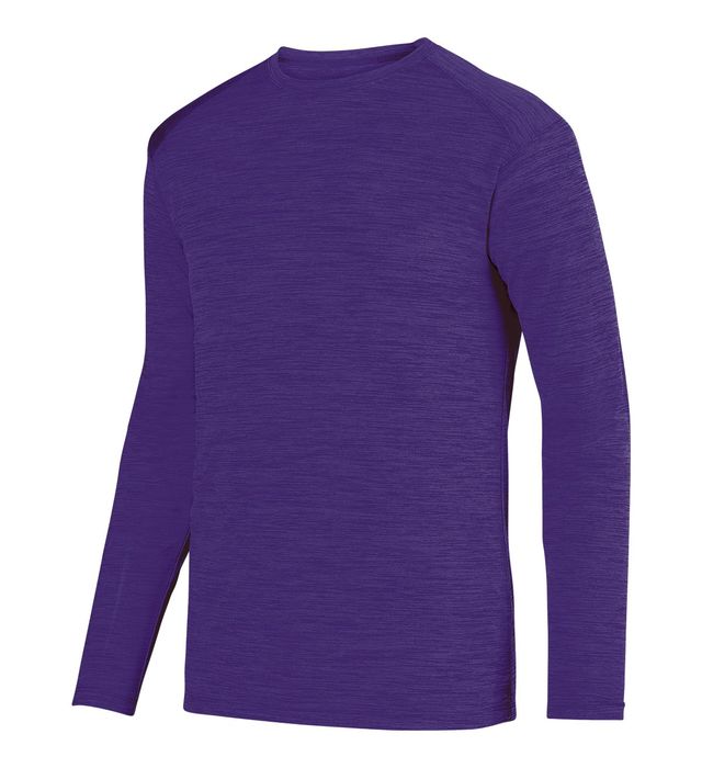 Augusta Sportwear Adult Polyester Heathered Moisture Wicking Long Sleeves 2903 Purple