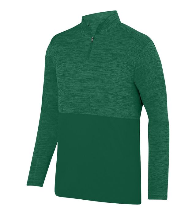 Augusta Sportwear Adult Polyester Heathered Moisture Wicking Quarter Zip Pullover 2908 Dark Green