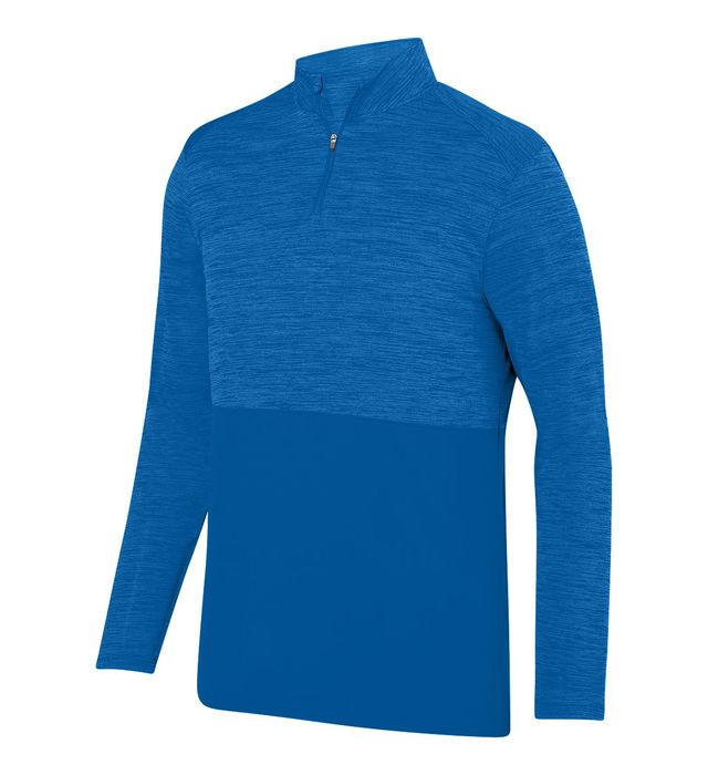 Augusta Sportwear Adult Polyester Heathered Moisture Wicking Quarter Zip Pullover 2908 Royal