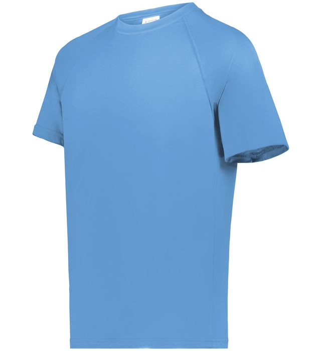 Augusta Sportwear Adult Polyester Moisture wicking Raglan Tee Shirt Columbian Blue