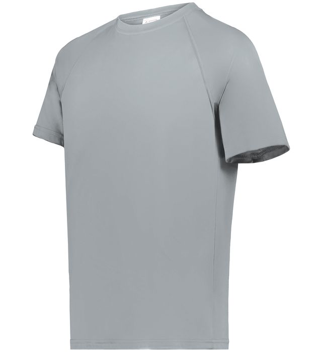 Augusta Sportwear Adult Polyester Moisture wicking Raglan Tee Shirt Silver