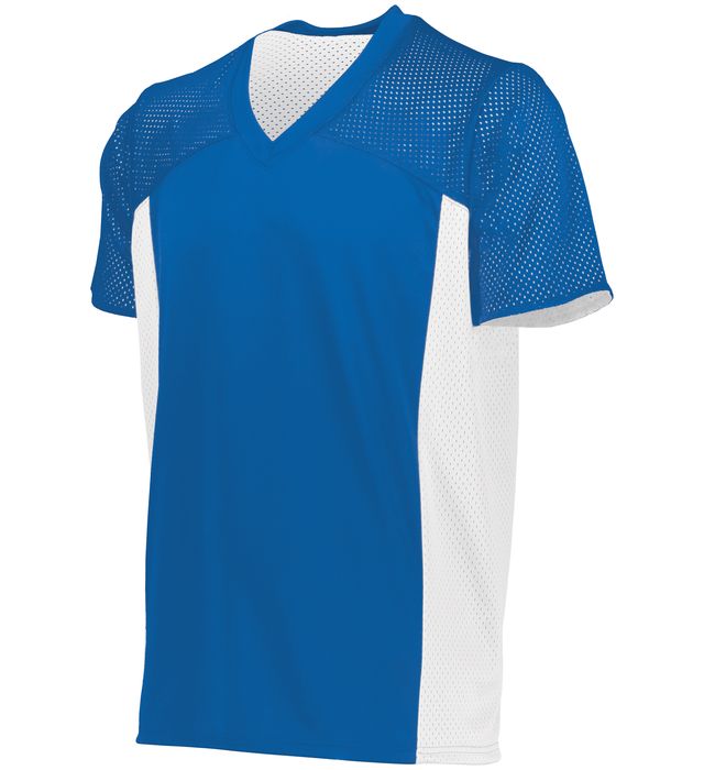 Augusta Sportwear Adult Polyester Sport Mesh Team Soccer Turnabout Jersey 264 Royal/White