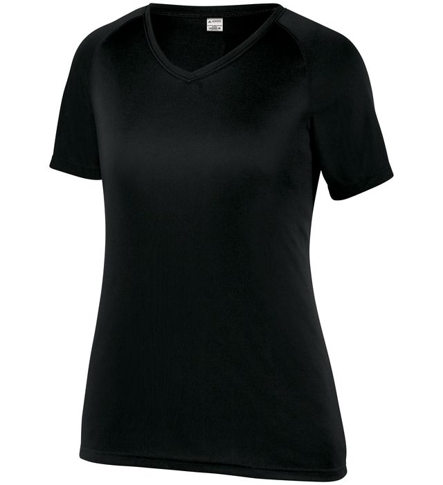 Augusta Sportwear Girls Polyester Moisture wicking Raglan Tee Shirt 2793 Black