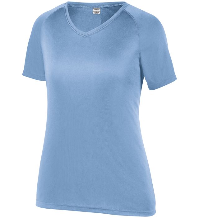 Augusta Sportwear Girls Polyester Moisture wicking Raglan Tee Shirt 2793 Columbia Blue