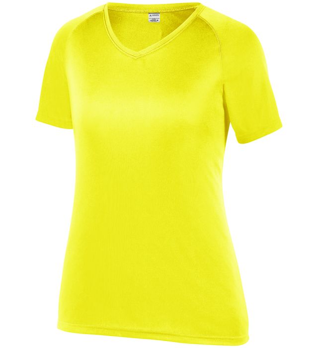 Augusta Sportwear Girls Polyester Moisture wicking Raglan Tee Shirt 2793 Safety Yellow