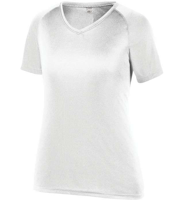 Augusta Sportwear Girls Polyester Moisture wicking Raglan Tee Shirt 2793 White