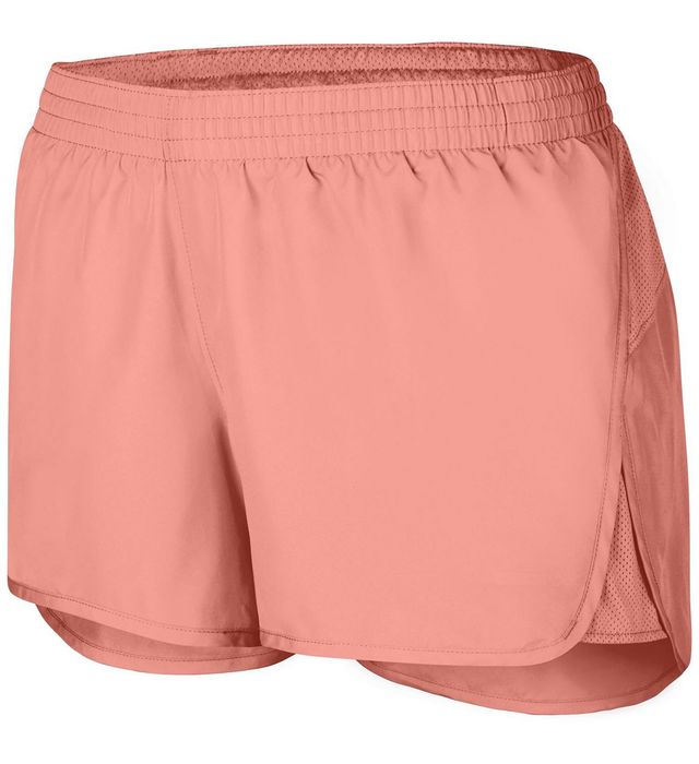 Augusta Sportwear Girls Polyester Mesh Low Rise Running Shorts 2431 Coral